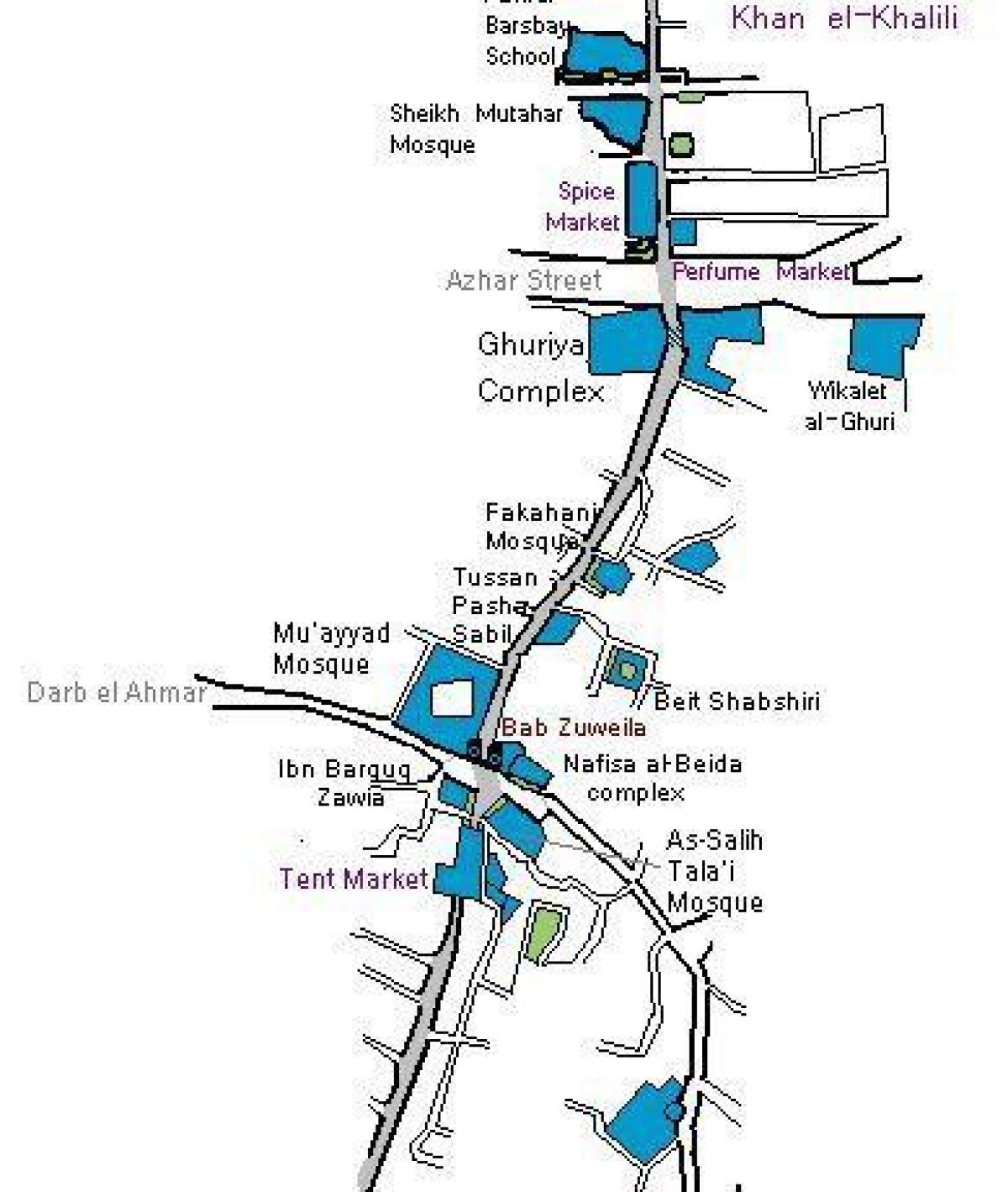 khan el khalili bazar mapa
