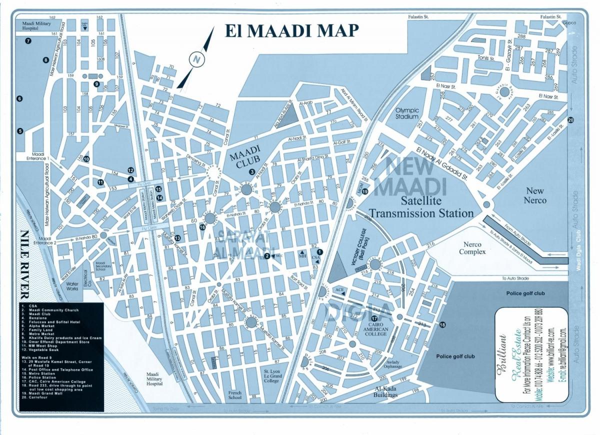 Mapa maadi cairo