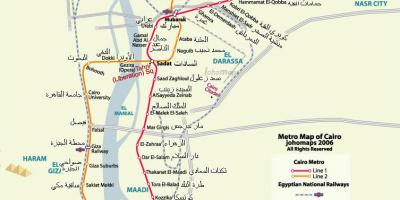 Kairoko metro mapa 2016